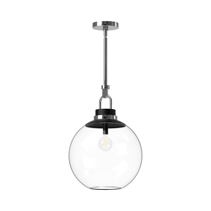 Copperfield Pendant Light in Chrome/Clear Glass (Large).