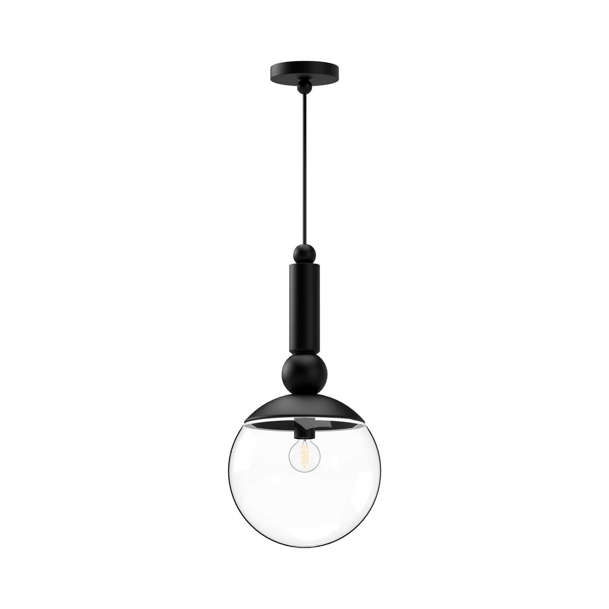 Delilah Pendant light in Matte Black.
