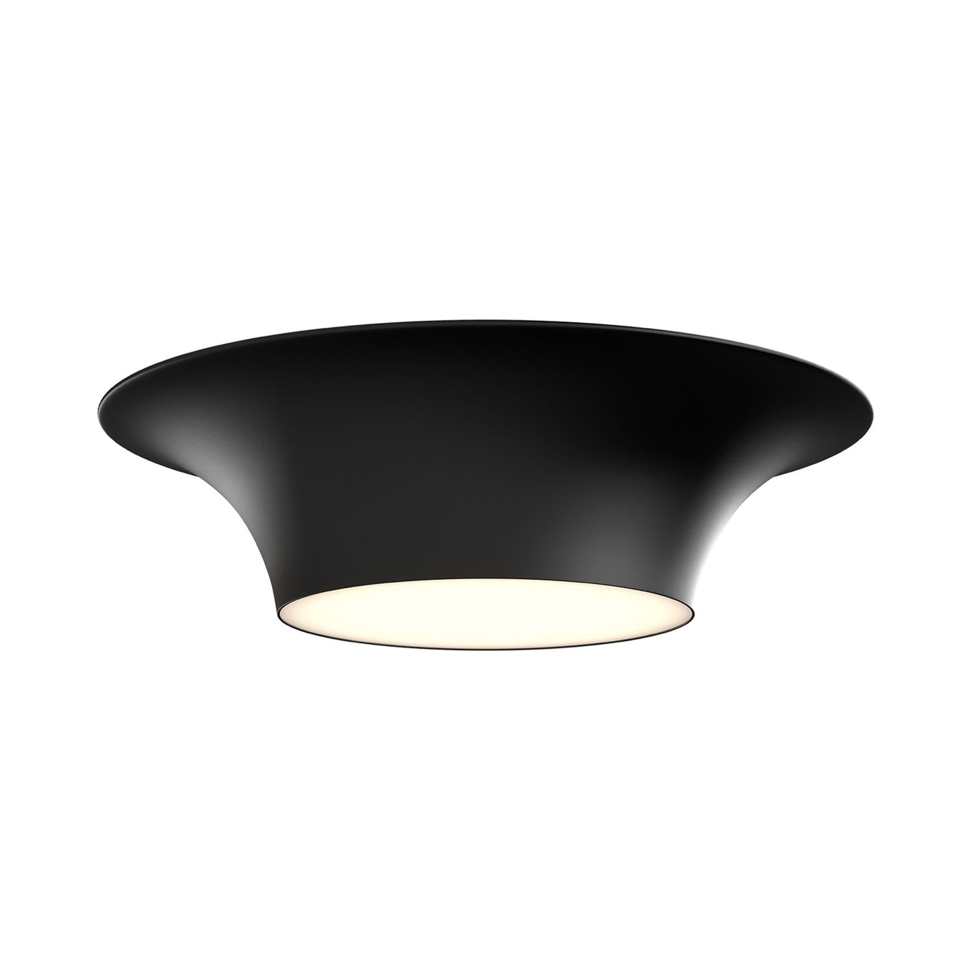 Emiko Flush Mount Ceiling Light in Matte Black (Large).
