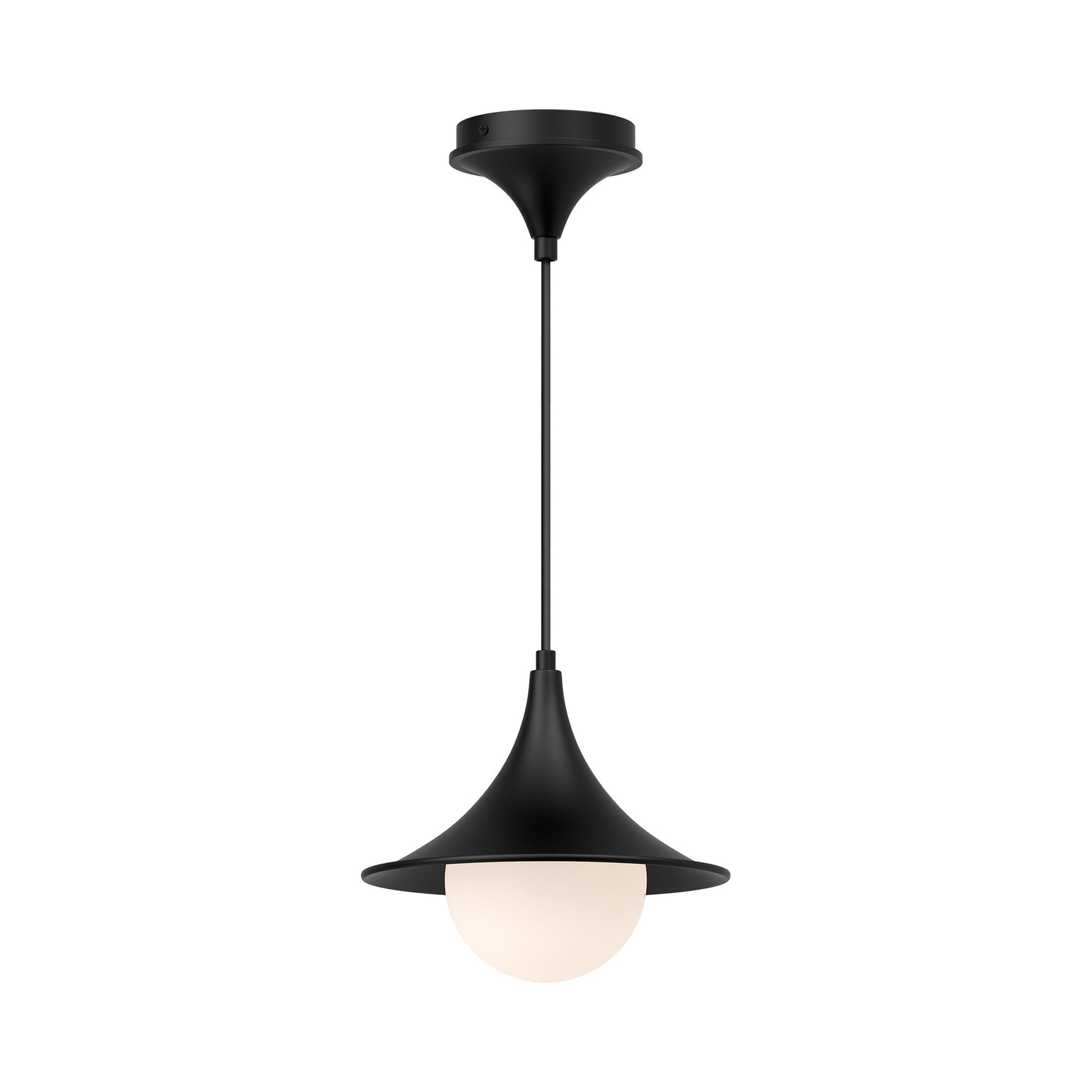 Fuji Pendant Light in Matte Black (9.5-Inch).