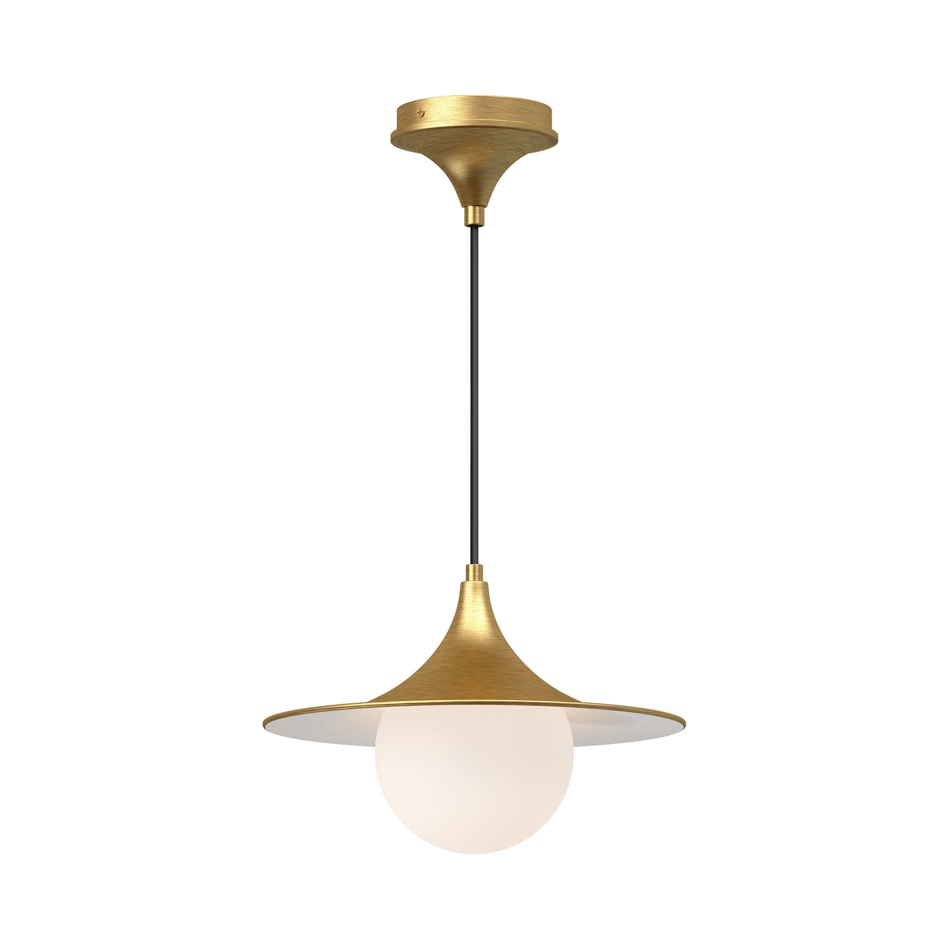 Fuji Pendant Light in Brushed Gold (12.5-Inch).