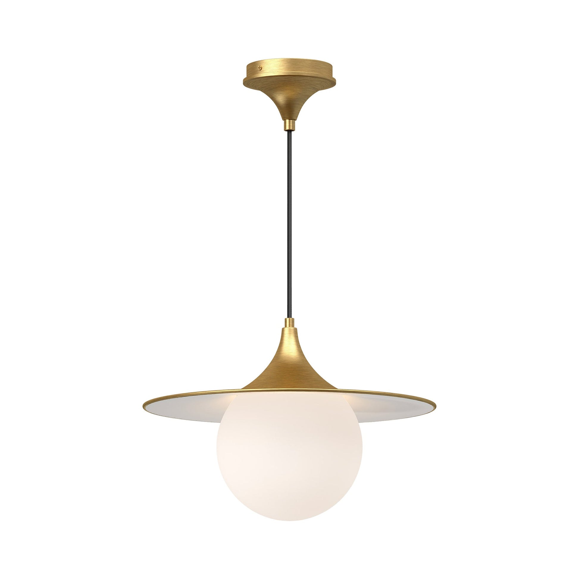 Fuji Pendant Light in Brushed Gold (15.75-Inch).