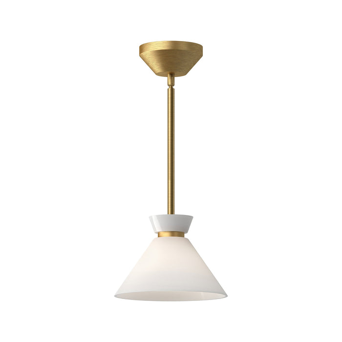 Halston Pendant Light in Brushed Gold (8-Inch).