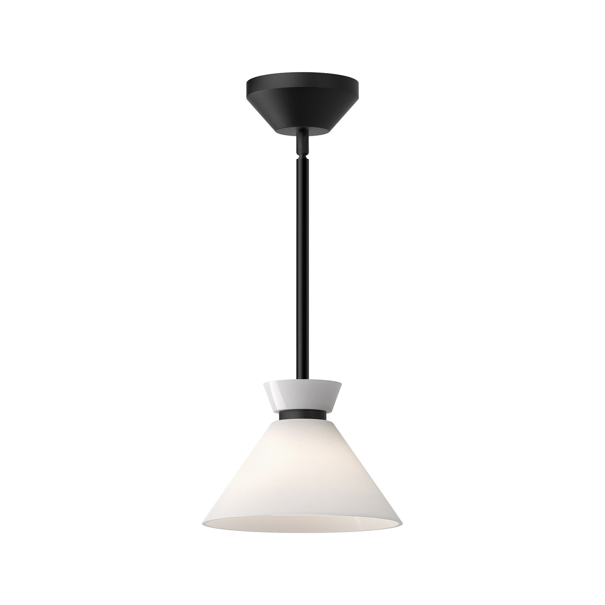 Halston Pendant Light in Matte Black (8-Inch).