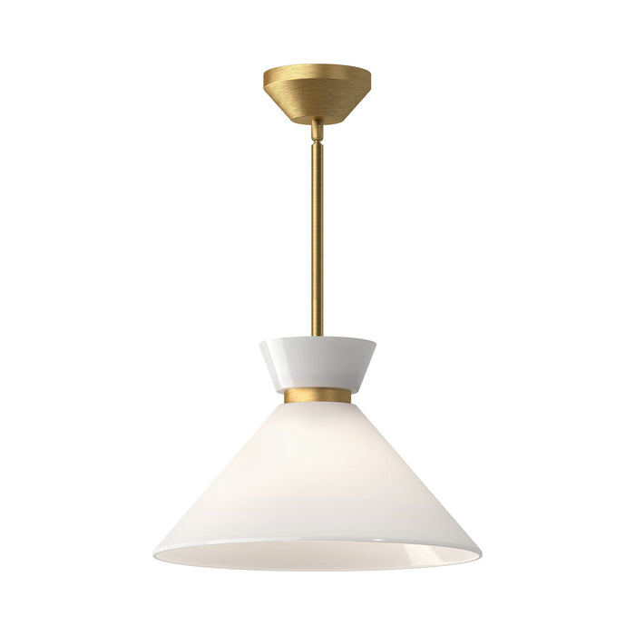 Halston Pendant Light in Brushed Gold (14.13-Inch).
