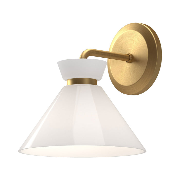 Halston Wall Light in Brushed Gold.
