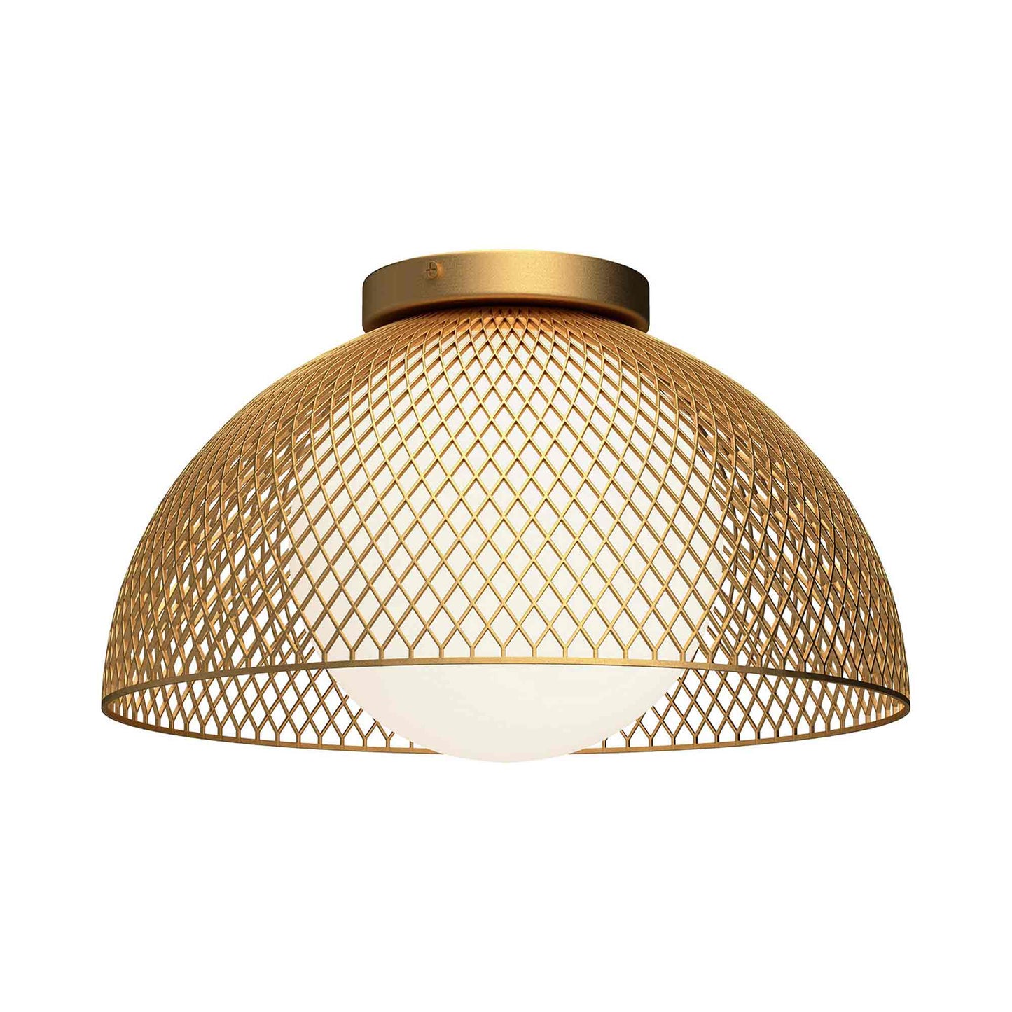 Haven Flush Mount Ceiling Light in Gold.