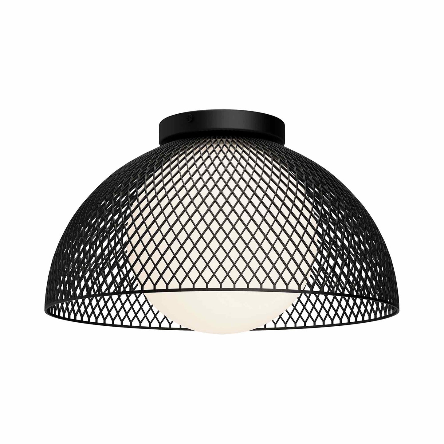 Haven Flush Mount Ceiling Light in Matte Black.