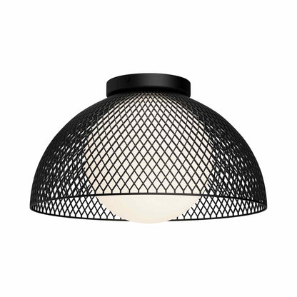 Haven Flush Mount Ceiling Light in Matte Black.