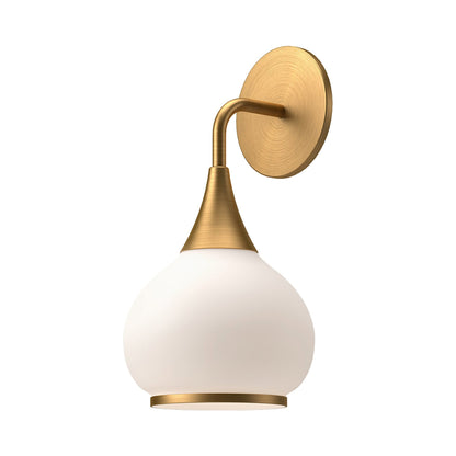 Hazel Bath Wall Light in Aged Gold/Opal Matte Glass.