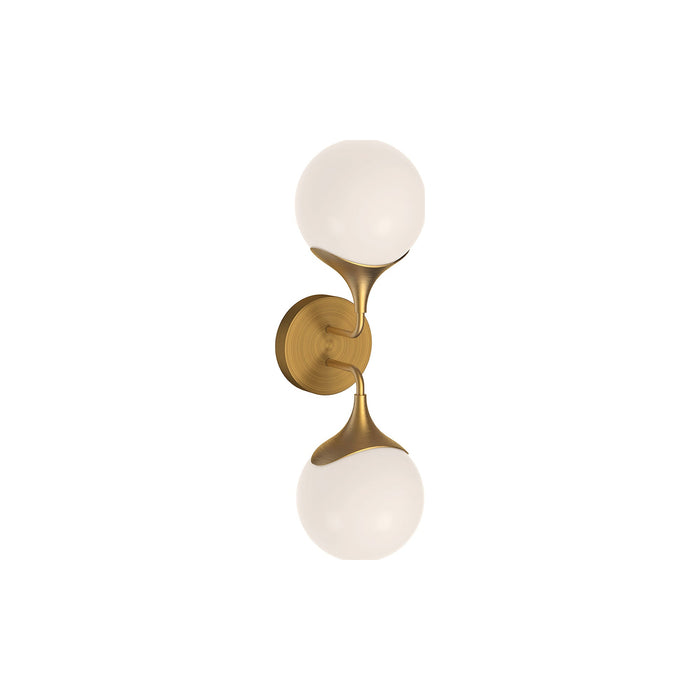 Nouveau Vanity Wall Light in Aged Gold (1-Light).