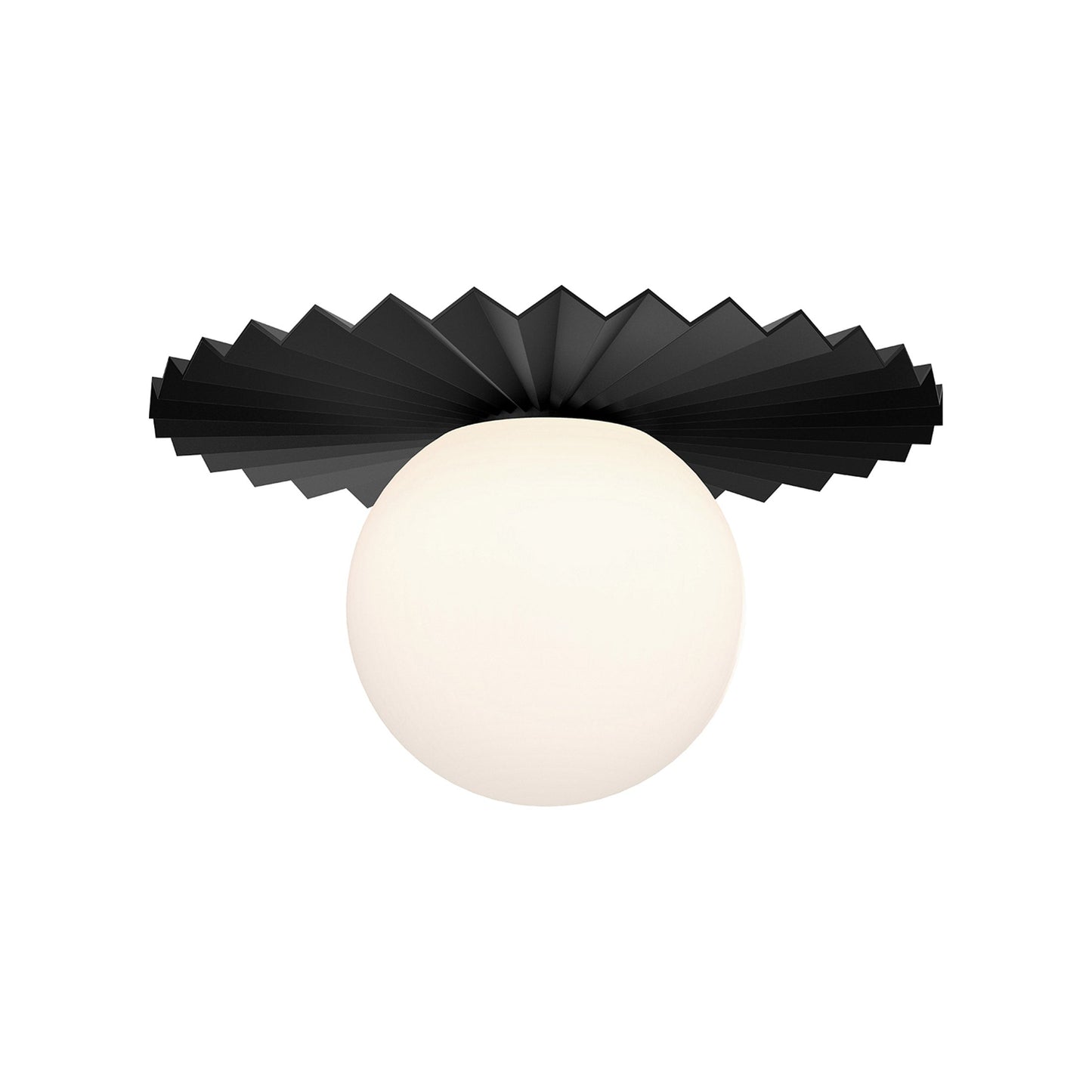 Plume Flush Mount Ceiling Light in Matte Black (Small).