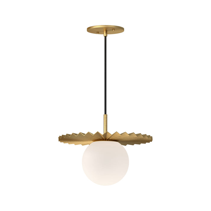 Plume Pendant Light in Brushed Gold (Small).