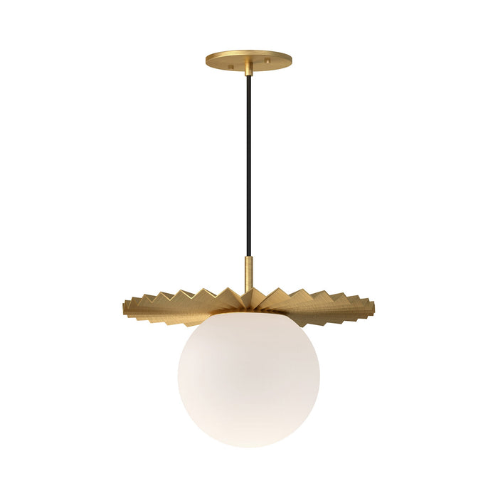 Plume Pendant Light in Brushed Gold (Large).