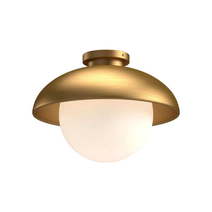 Rubio Flush Mount Ceiling Light in Aged Gold (Small).