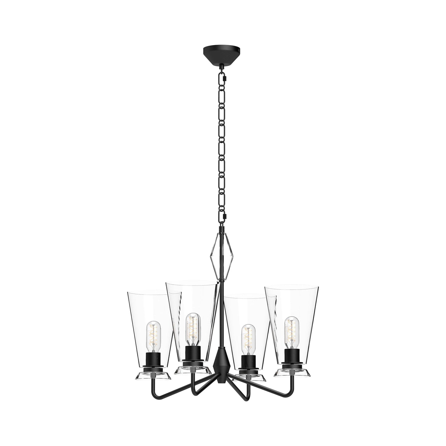 Salem Chandelier in Matte Black.