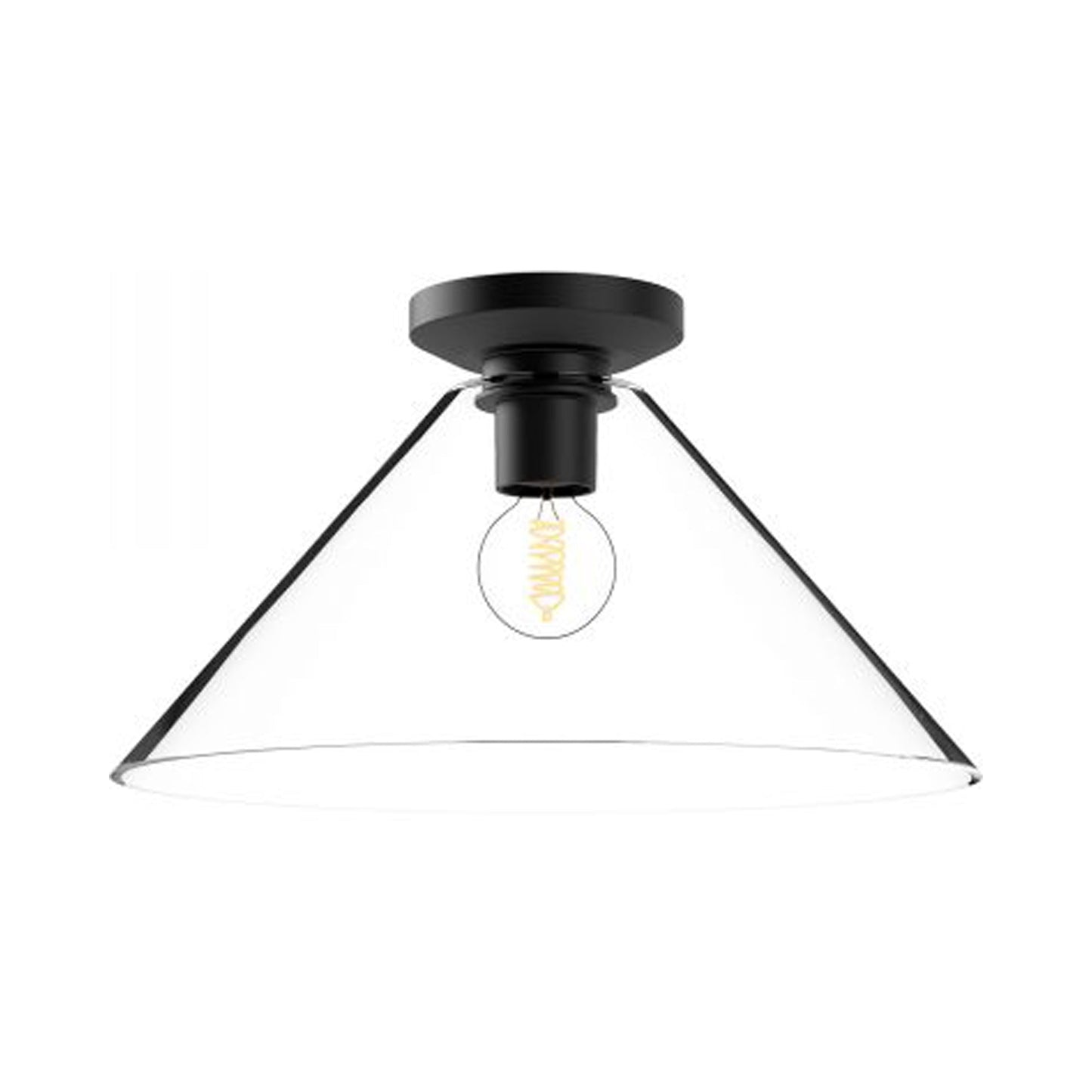 Salem Flush Mount Ceiling Light in Matte Black.