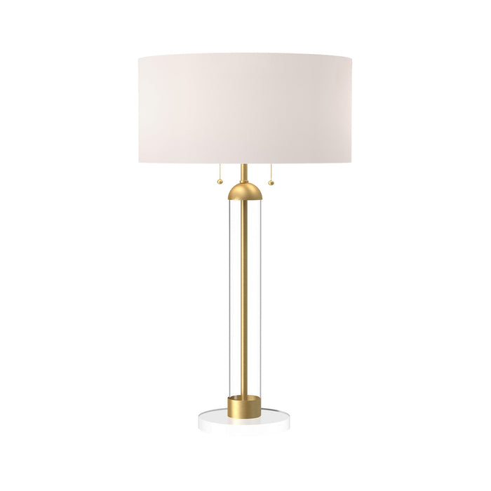 Sasha Table Lamp in Brushed Gold.