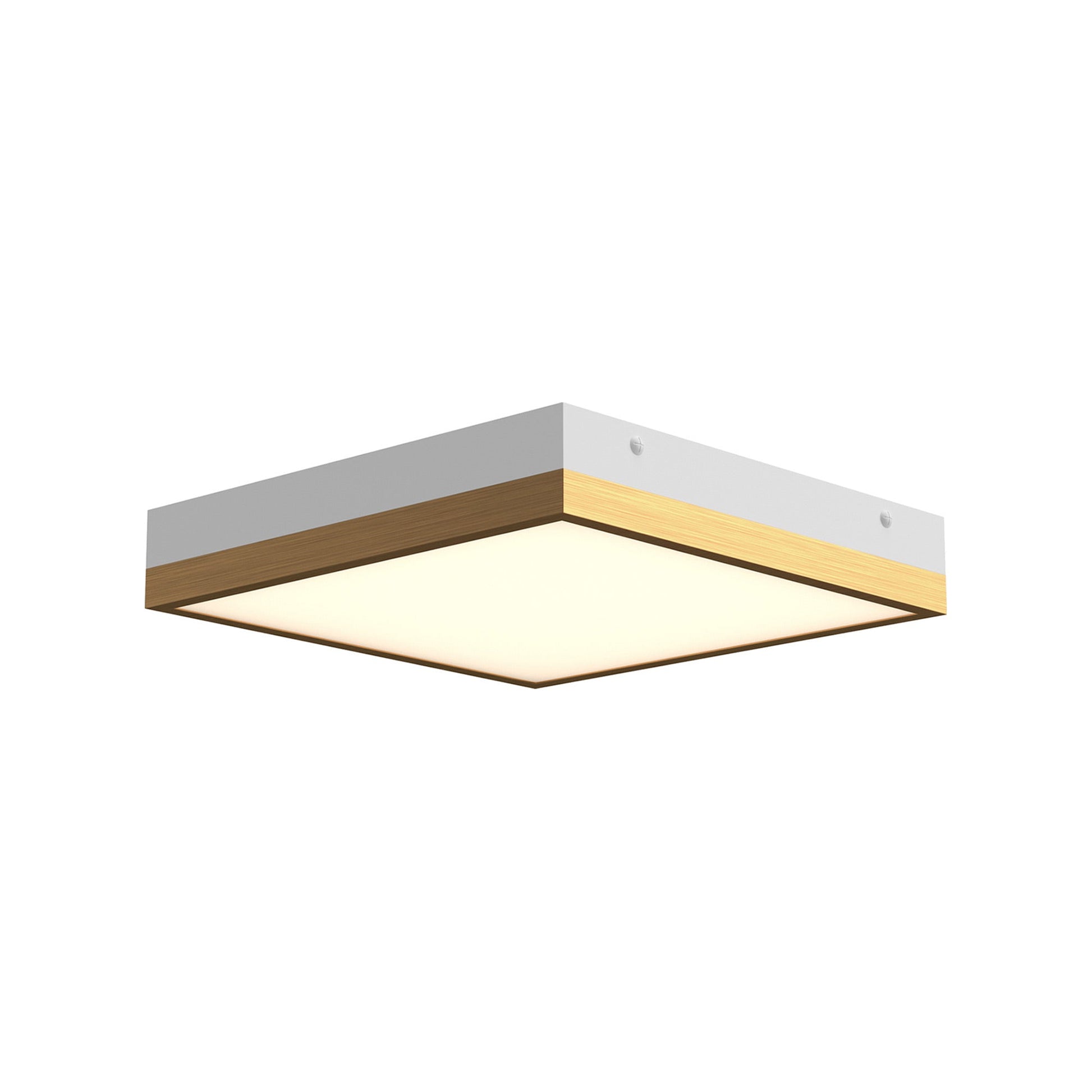 Sydney LED Flush Mount Ceiling Light in Aged Gold/White (Small).