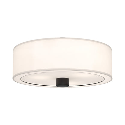 Theo Flush Mount Ceiling Light in Matte Black.