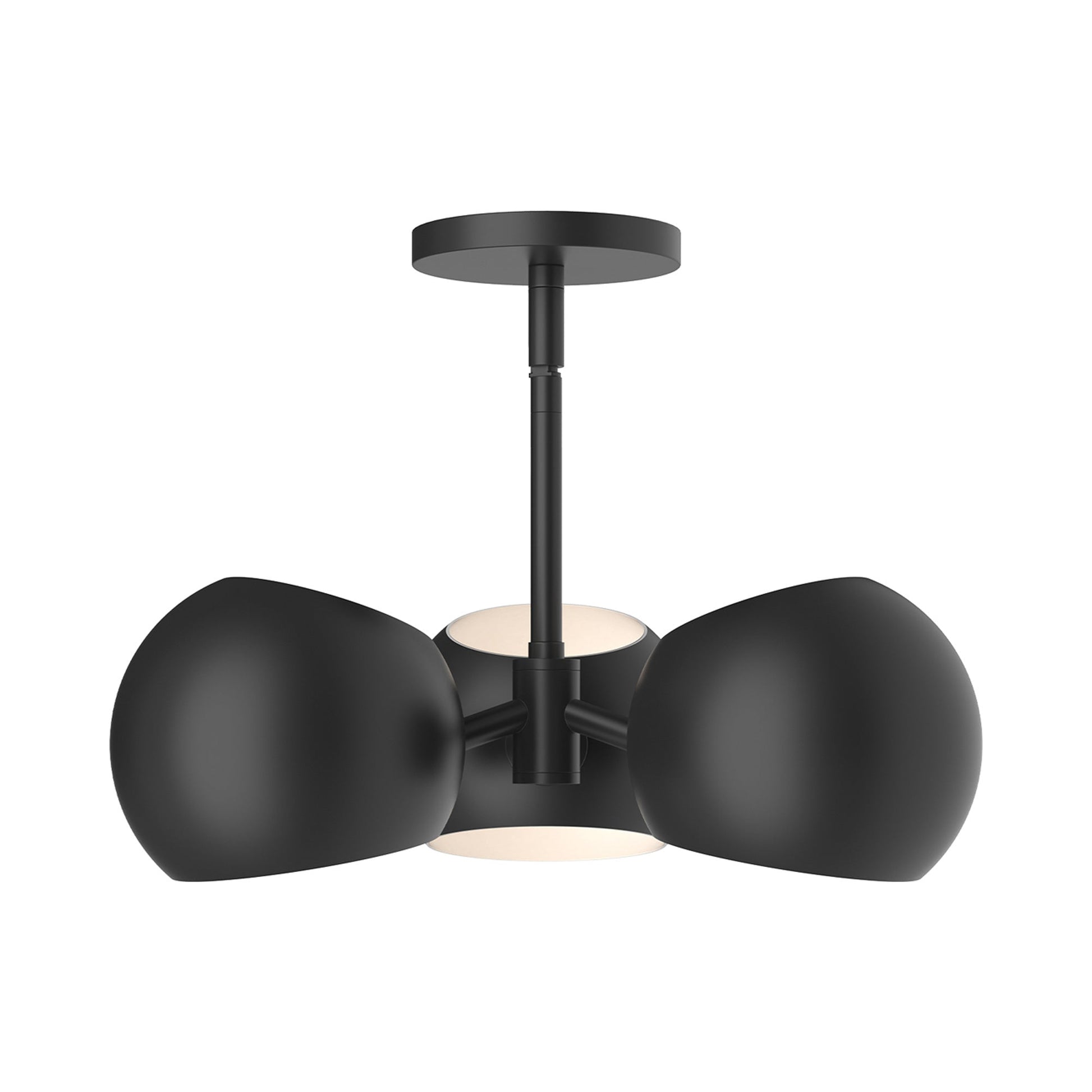 Willow Pendant Light in Matte Black/Steel.