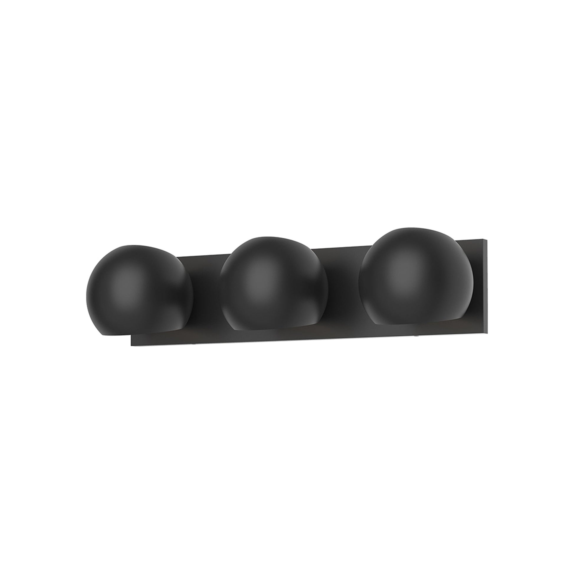 Willow Vanity Wall Light in Matte Black/Steel (3-Light).