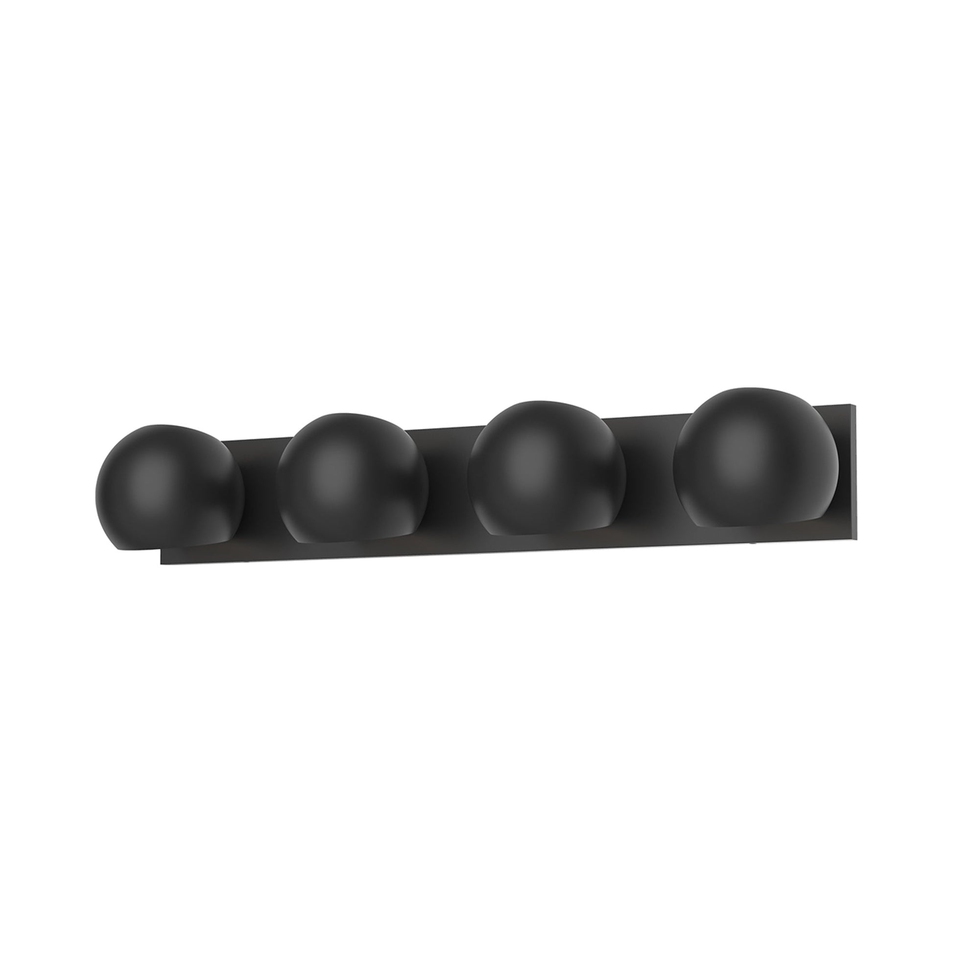 Willow Vanity Wall Light in Matte Black/Steel (4-Light).