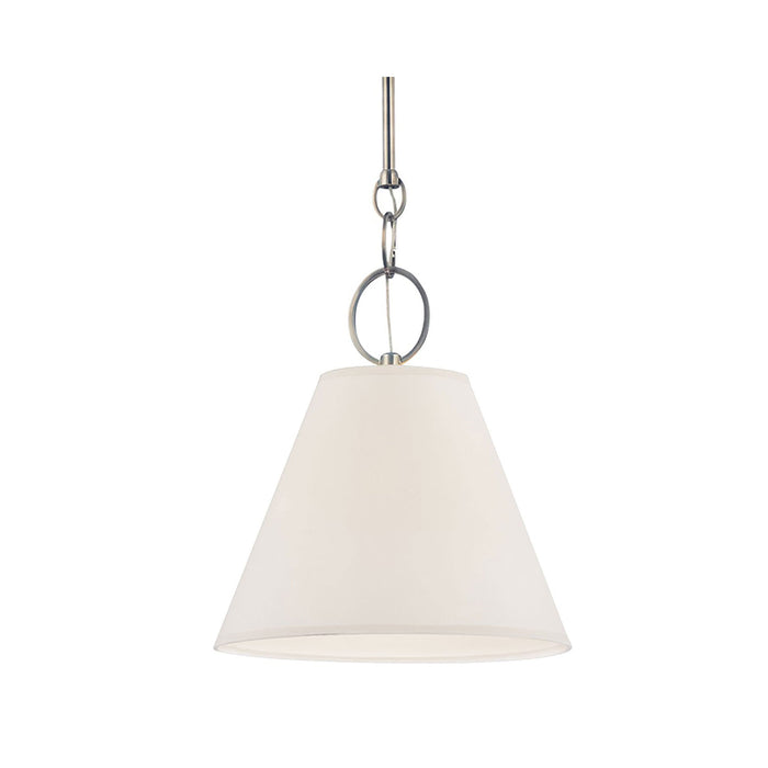 Altamont Pendant Light in Parchment/18-Inch/Historic Nickel.