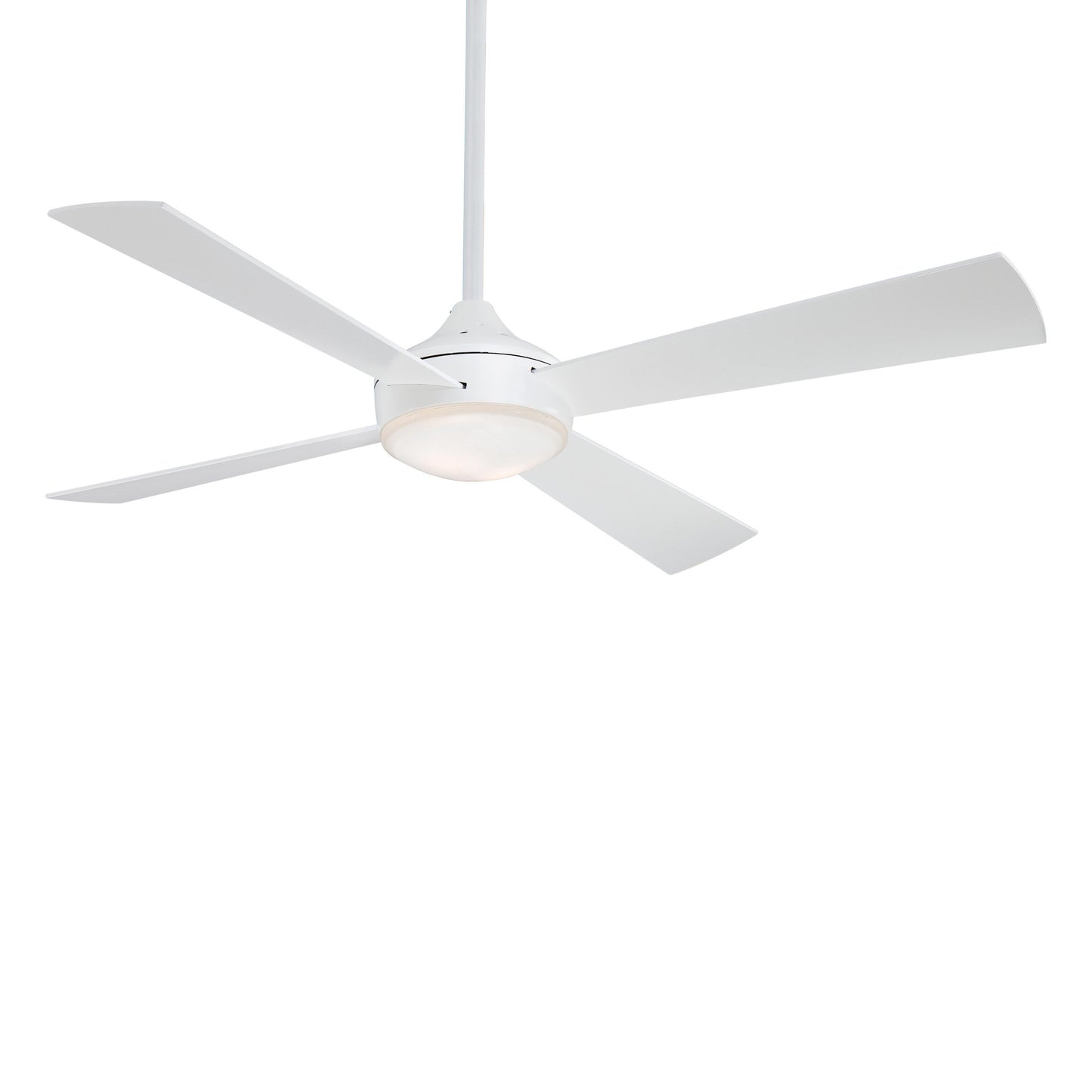 Aluma Ceiling Fan in Flat White / Etched Opal/LED.