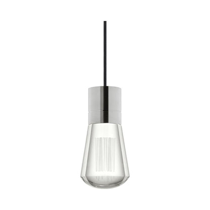 Alva 11-Light LED Pendant Light in Black/Satin Nickel.