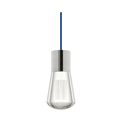 Alva 11-Light LED Pendant Light in Blue/Satin Nickel.