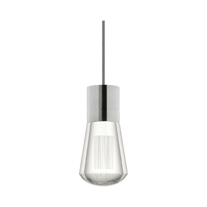 Alva 7-Light LED Pendant Light in Satin Nickel/Black/White.