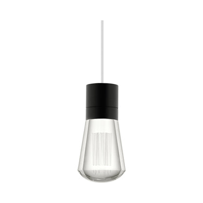 Alva 7-Light LED Pendant Light in Black/White.