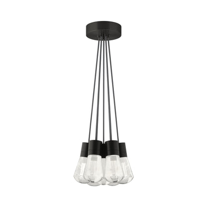 Alva 7-Light LED Pendant Light in Black.