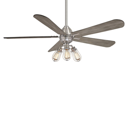 Alva LED Ceiling Fan in Brushed Nickel.