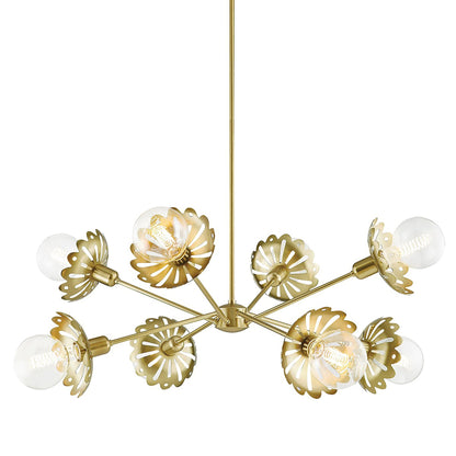 Alyssa Chandelier in Brass and Clear.