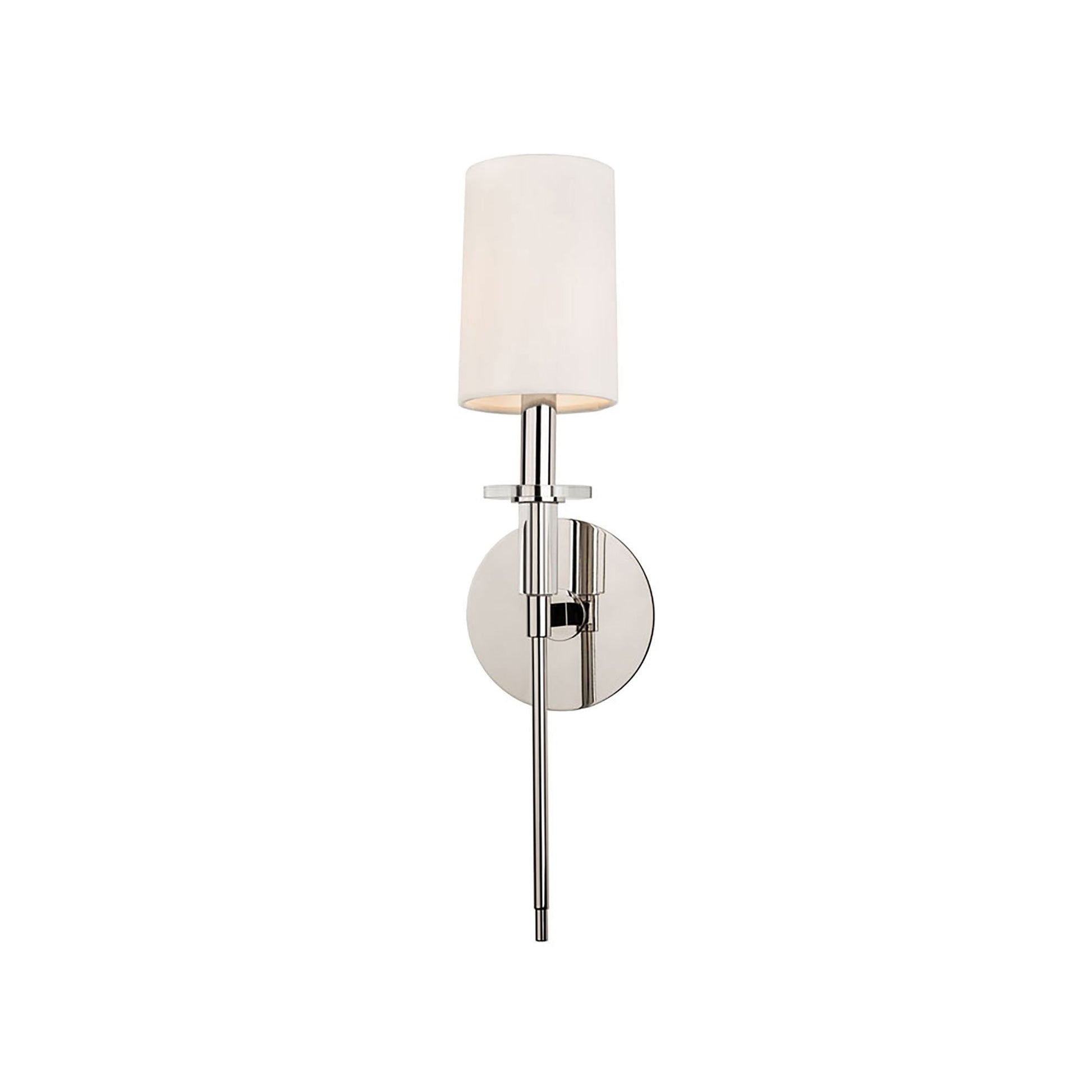 Amherst Wall Light in 1-Light (Small)/Polished Nickel.