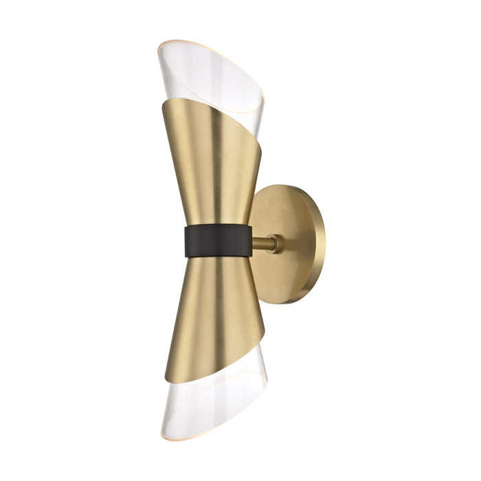 Angie Wall Light in Aged Brass / Black (2-Light).