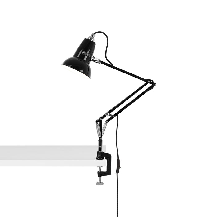 Original 1227 Desk Lamp in Gloss Jet Black/Chrome (Small/Clamp).