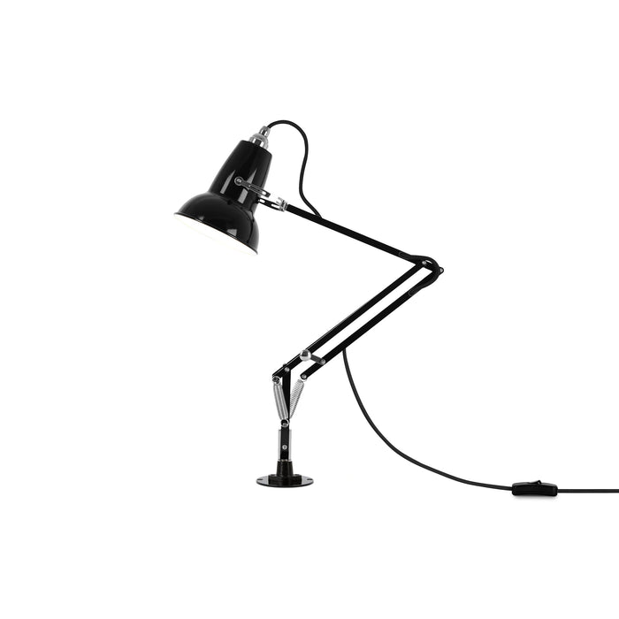 Original 1227 Desk Lamp in Gloss Jet Black/Chrome (Small/Insert).