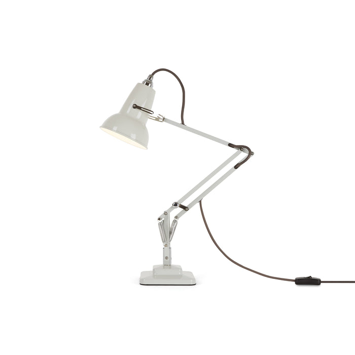 Original 1227 Desk Lamp in Linen White/Chrome (Small/Standard Desk Base).