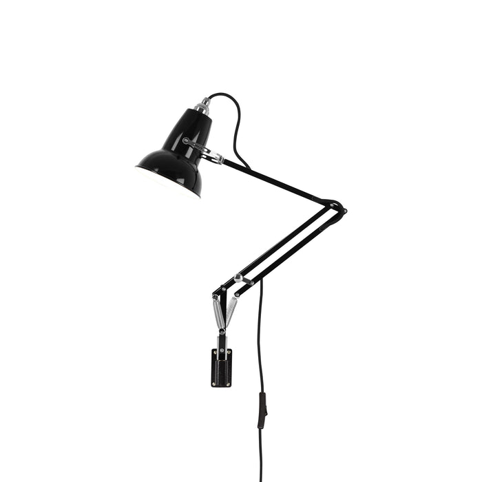 Original 1227 Desk Lamp in Gloss Jet Black/Chrome (Small/Wall Bracket).