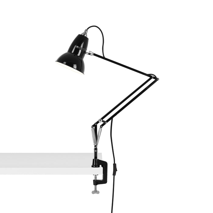 Original 1227 Desk Lamp in Gloss Jet Black/Chrome (Medium/Clamp).