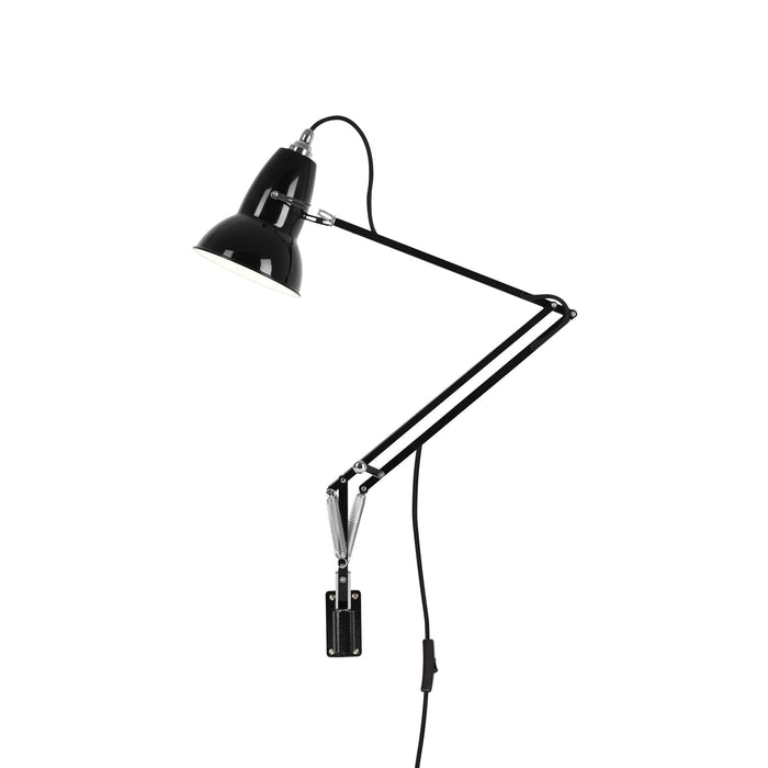 Original 1227 Desk Lamp in Gloss Jet Black/Chrome (Medium/Wall Bracket).