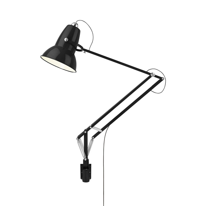 Original 1227 Desk Lamp in Gloss Jet Black/Chrome (Large/Wall Bracket).