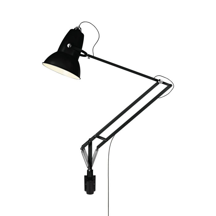 Original 1227 Desk Lamp in Satin Jet Black/Chrome (Large/Wall Bracket).