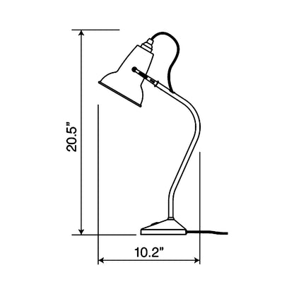 Original 1227 Table Lamp - line drawing.