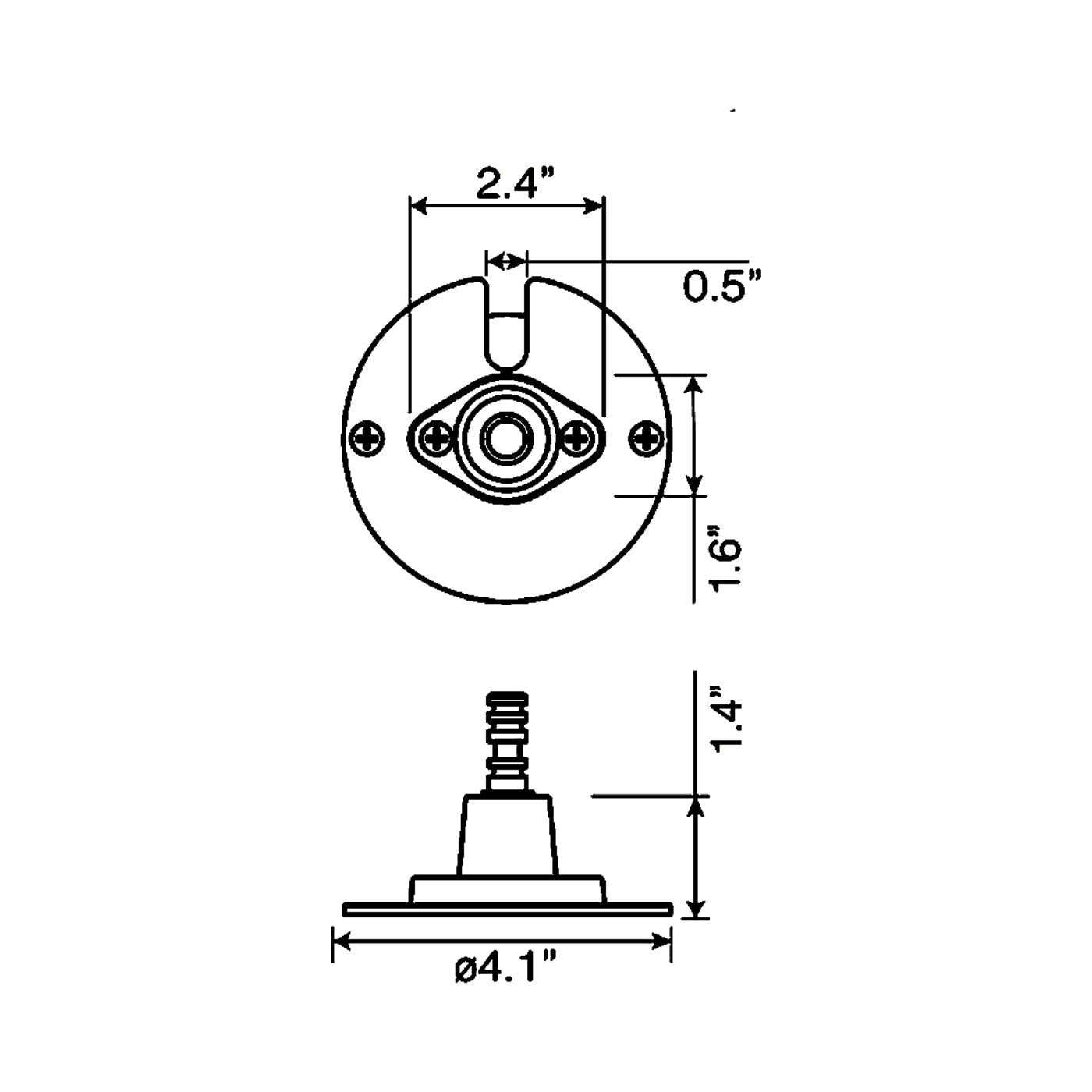 Original Range Desk Insert - line drawing.