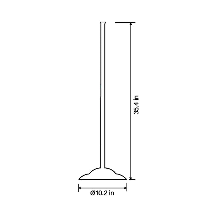 Original Range Floor Pole - line drawing.