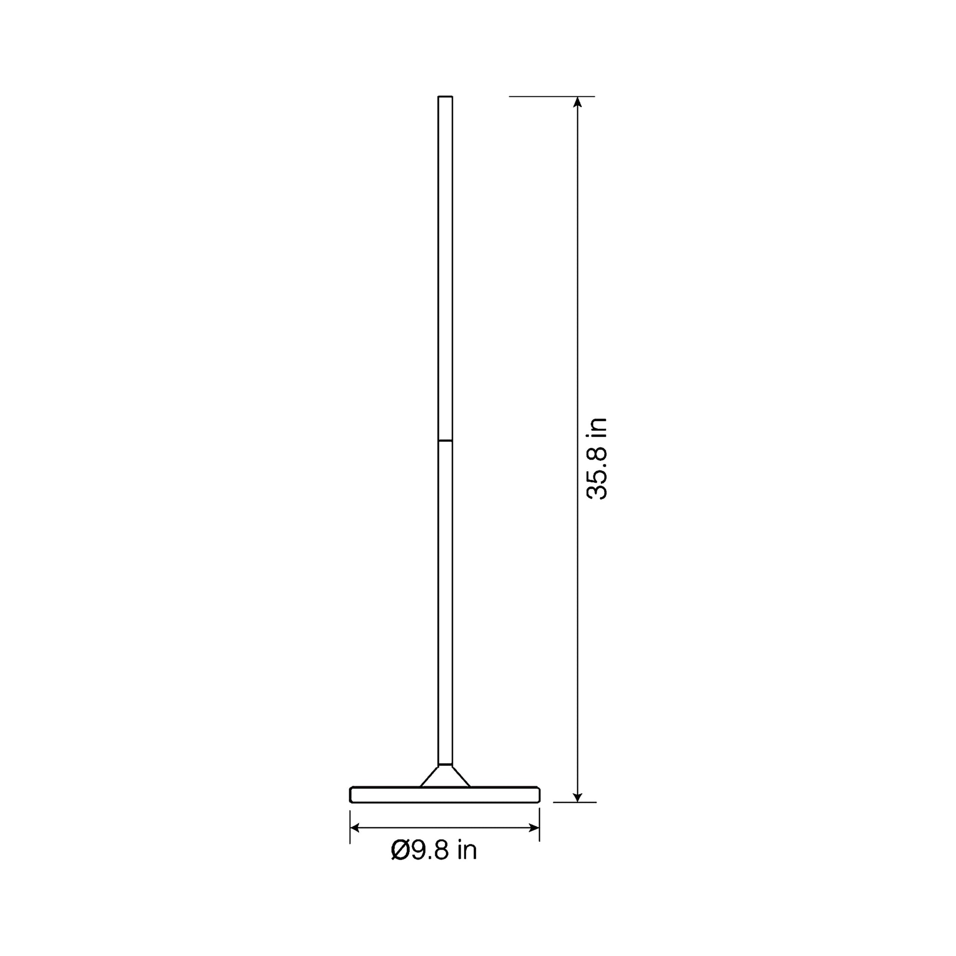 Type Range Floor Pole - line drawing.